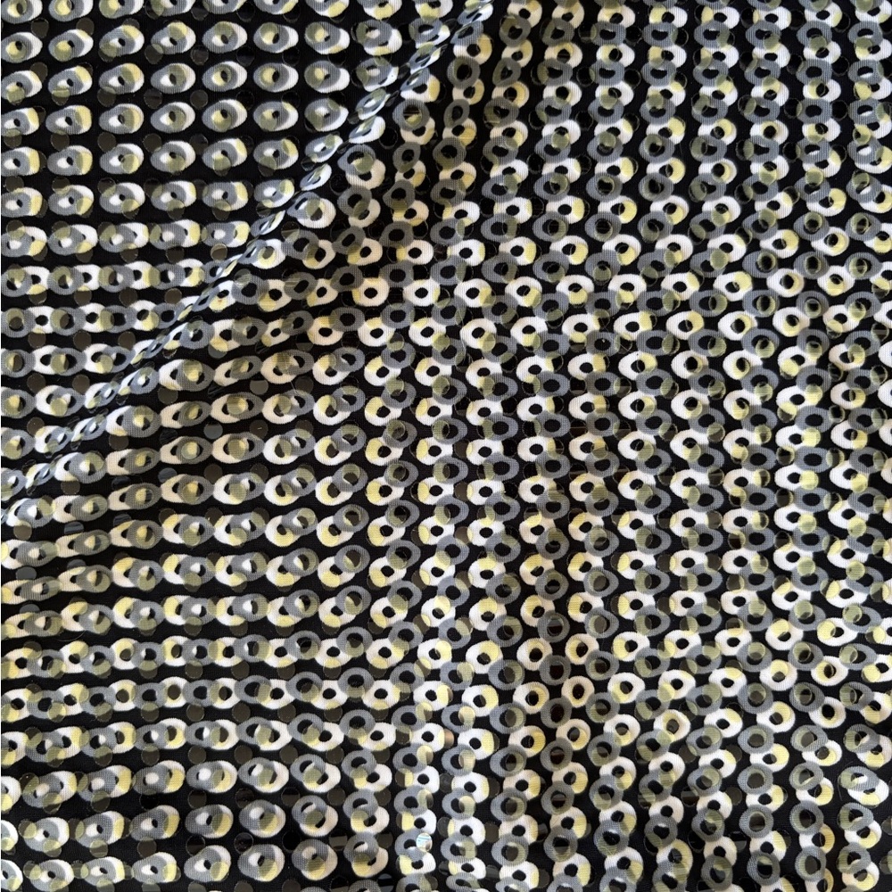 Vintage Jump Sequined Spaghetti Strap Black White Grey Mini Dress Medium - Picture 8 of 8